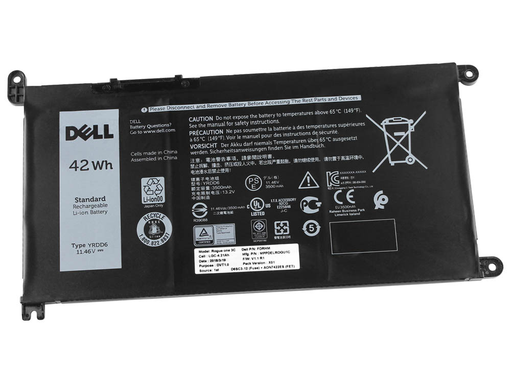 Original Batterier Dell Vostro 3401 P132G P132G001 3500mAh 42Wh - Klicka på bilden för att stänga