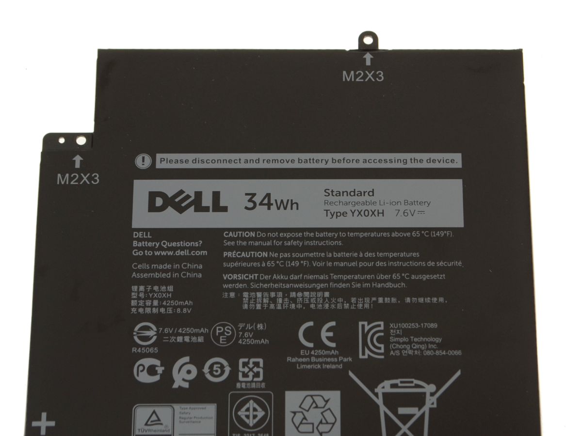 Original 4250mAh 34Wh Batterier Dell 0WYCVV OWYCVV