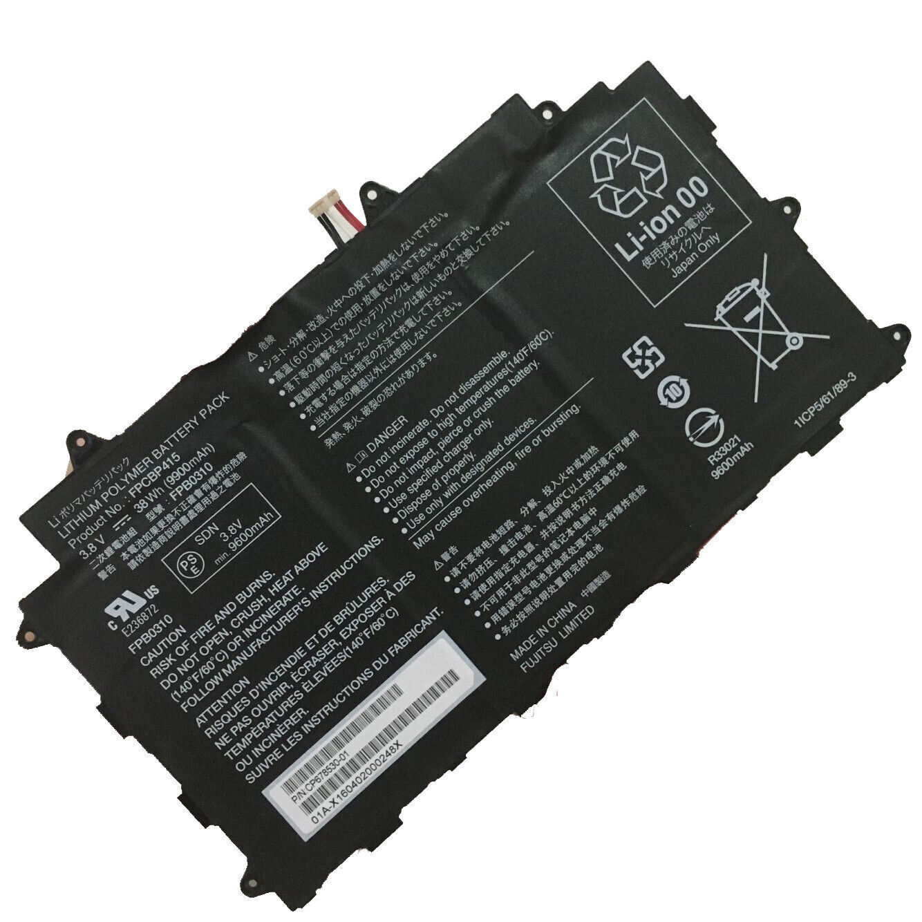 Original Batterier Fujitsu Arrows Tab F-02F 9900mAh 38Wh