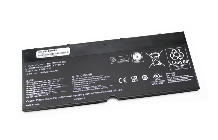 45Wh Batterier för Fujitsu FPCBP425 FMVNBP232