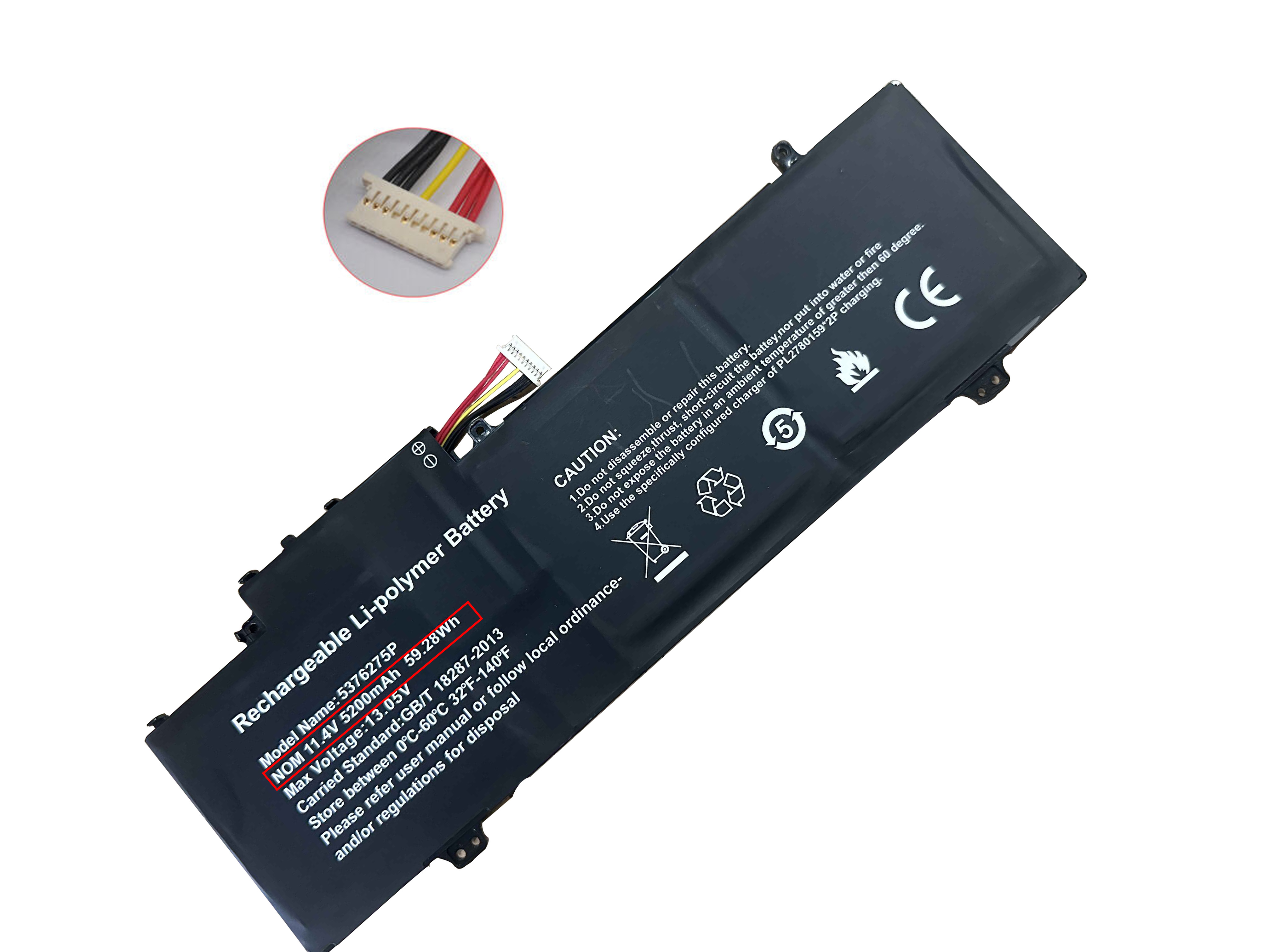 Batterier Gateway GWTN141-10BK 5200mAh 59.28Wh