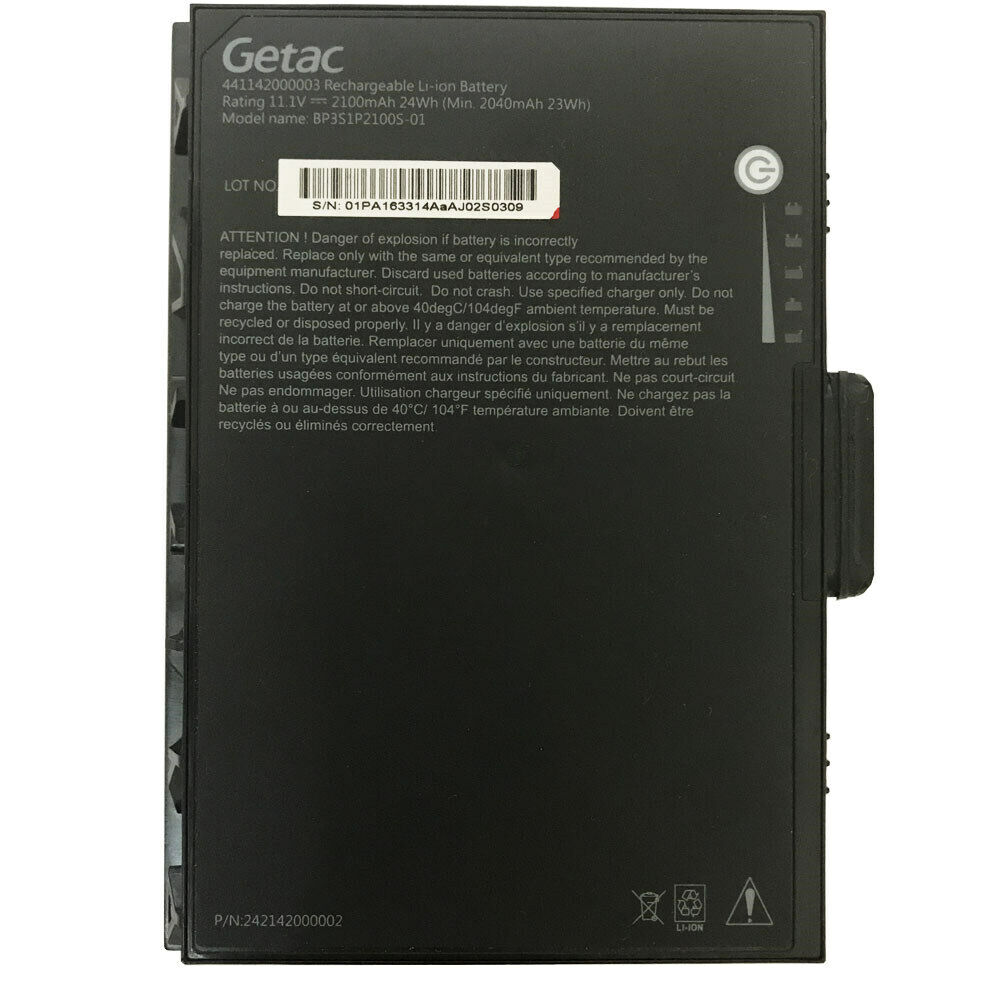 Batterier Getac 441129000001 2100mAh 24Wh