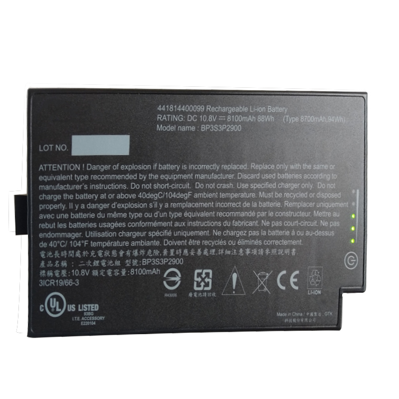 Batterier Getac BP3S3P2600(S) 8100mAh 88Wh