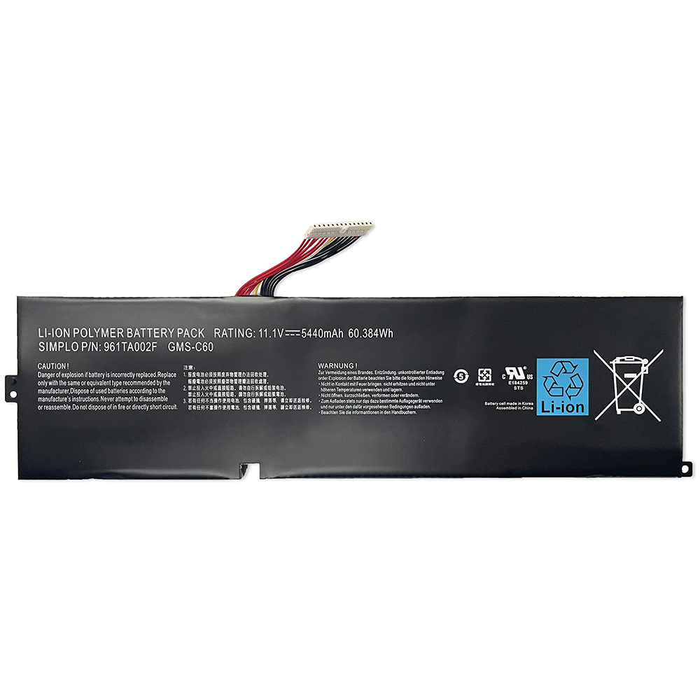 Original Batterier Gigabyte 3ICP8/38/83-2 5440mAh 60.384Wh