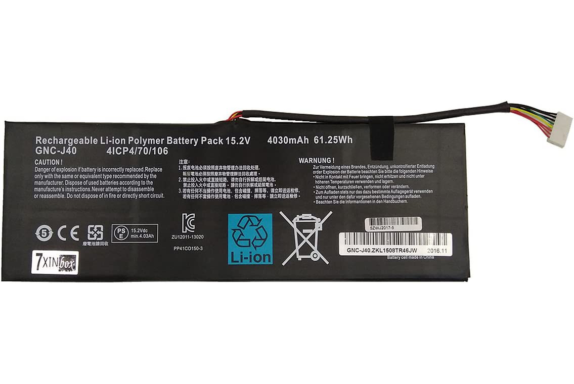 Batterier Gateway P34w v4 4030mAh 61.25Wh