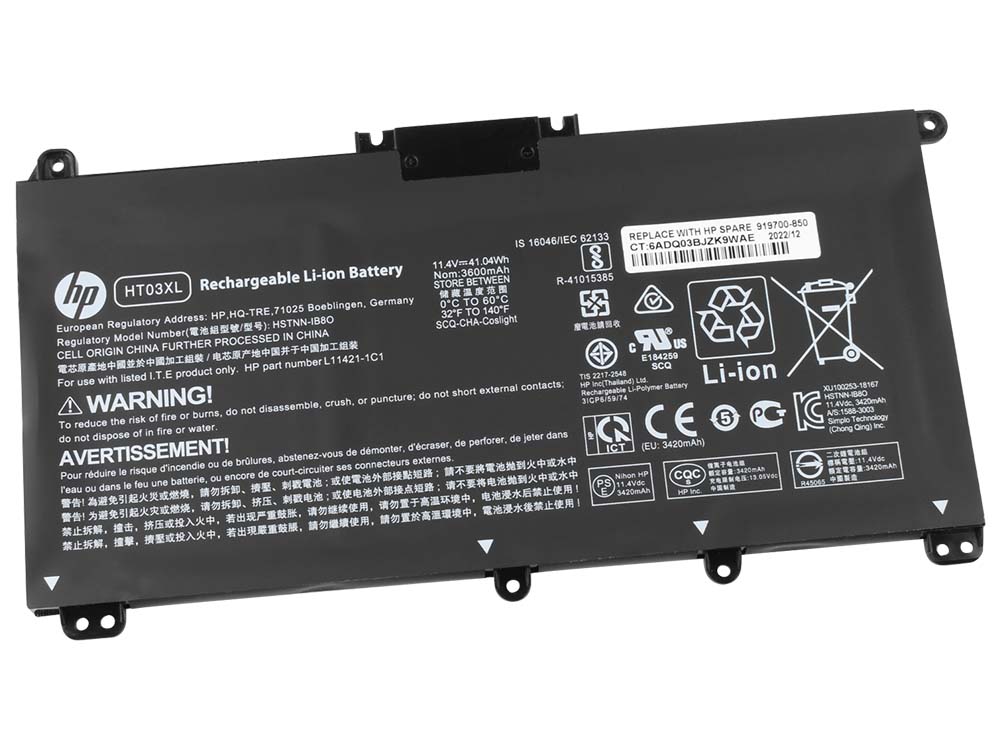 Original Batterier HP HT03XL 3470mAh 41.9Wh