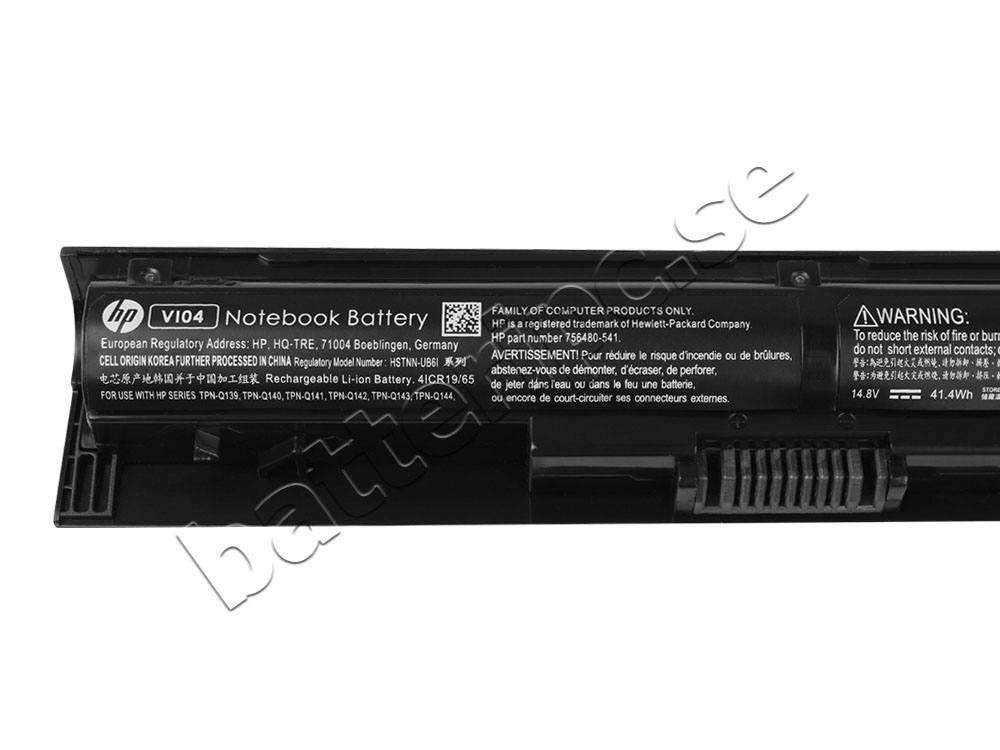 41Whr Batterier HP Pavilion 14t-v100 CTO 15-p199sa