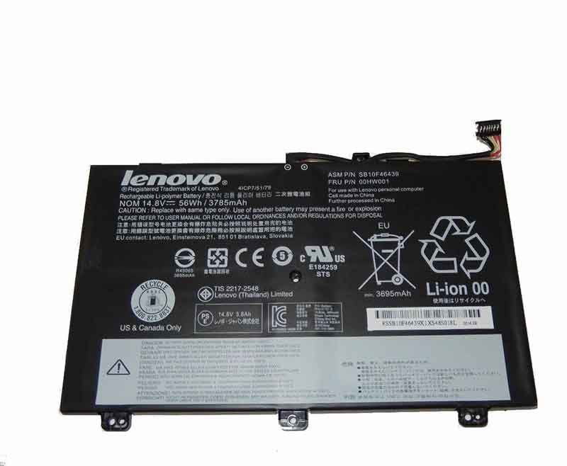 Original 3785mAh 56Wh Batterier Lenovo ThinkPad S3 Yoga 14 20DM008EGE