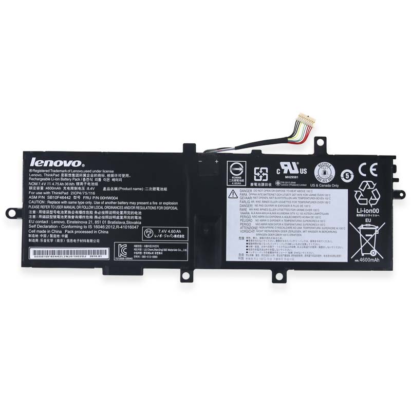 Original 4750mAh 36Wh Batterier Lenovo ThinkPad Helix 20CGA01QCD - Klicka på bilden för att stänga