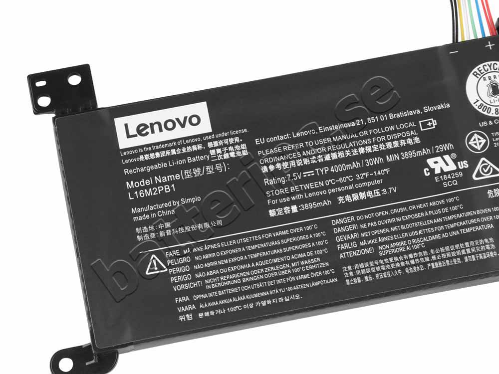 Batterier Original Lenovo 5B10M88058 30Whr