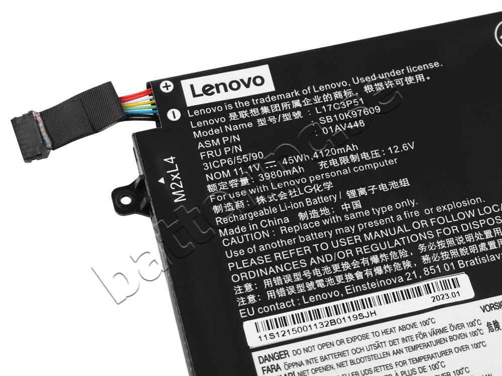 Original 4050mAh 45Wh Batterier Lenovo SB10K97606