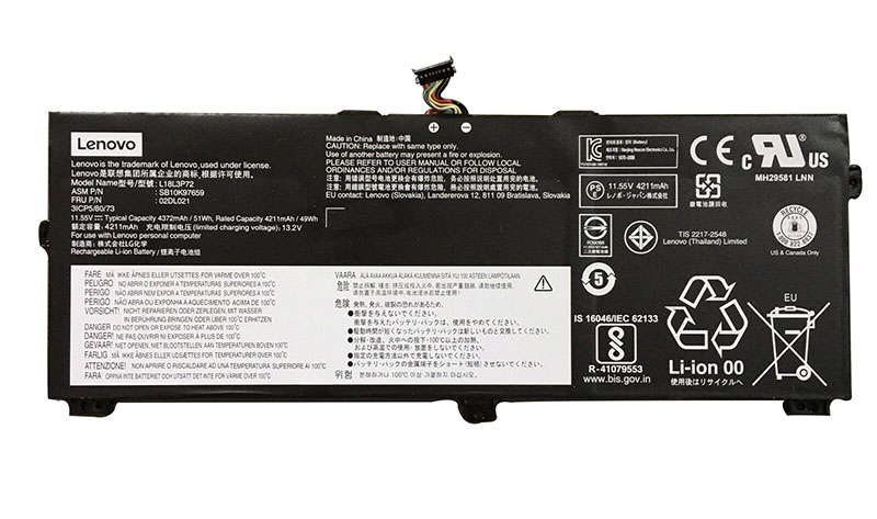 Original 4211mAh 49Wh Batterier Lenovo ThinkPad X390 Yoga 05CD