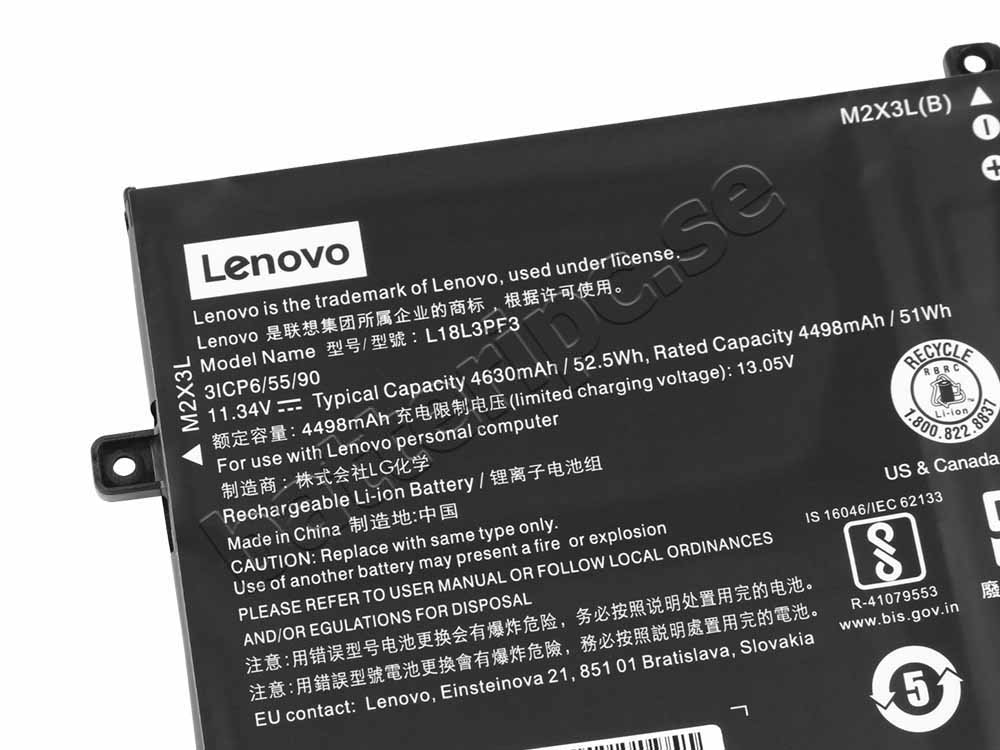 Original 4610mAh 52.5Wh Batterier Lenovo ideapad S340-15API