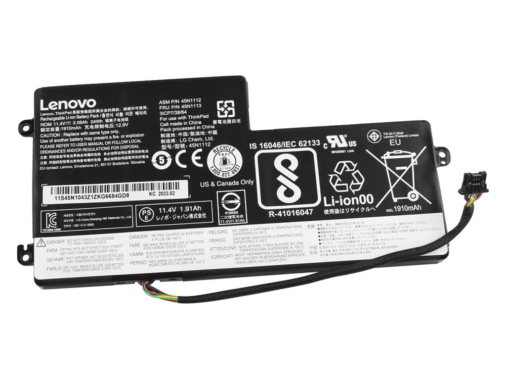 24Whr Batterier Lenovo ThinkPad T450 20BU 20BV