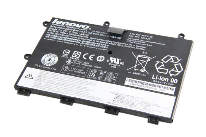 34Whr Lenovo 45N1749 45N1750 Original Batterier