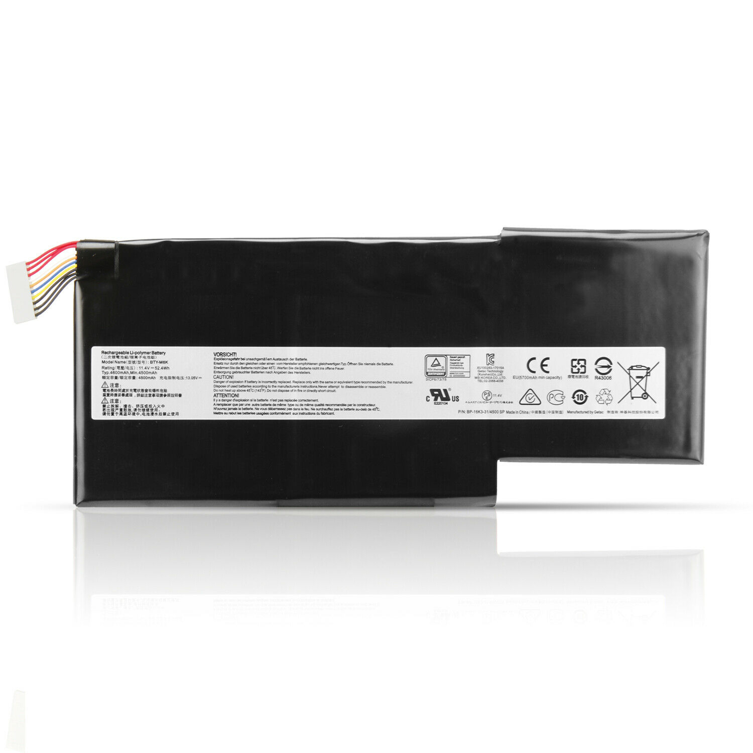 Batterier MSI 9S7-16R821-016 4600mAh 52.4Wh