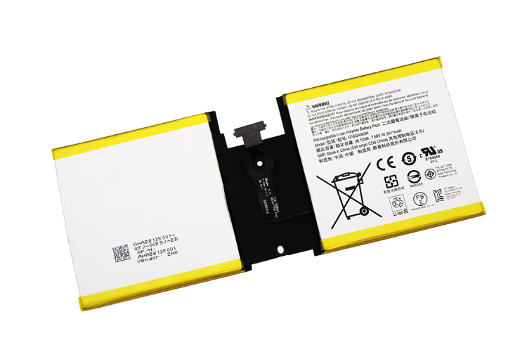 Original Batterier Microsoft Surface Go 1824 3411mAh 26.12Wh