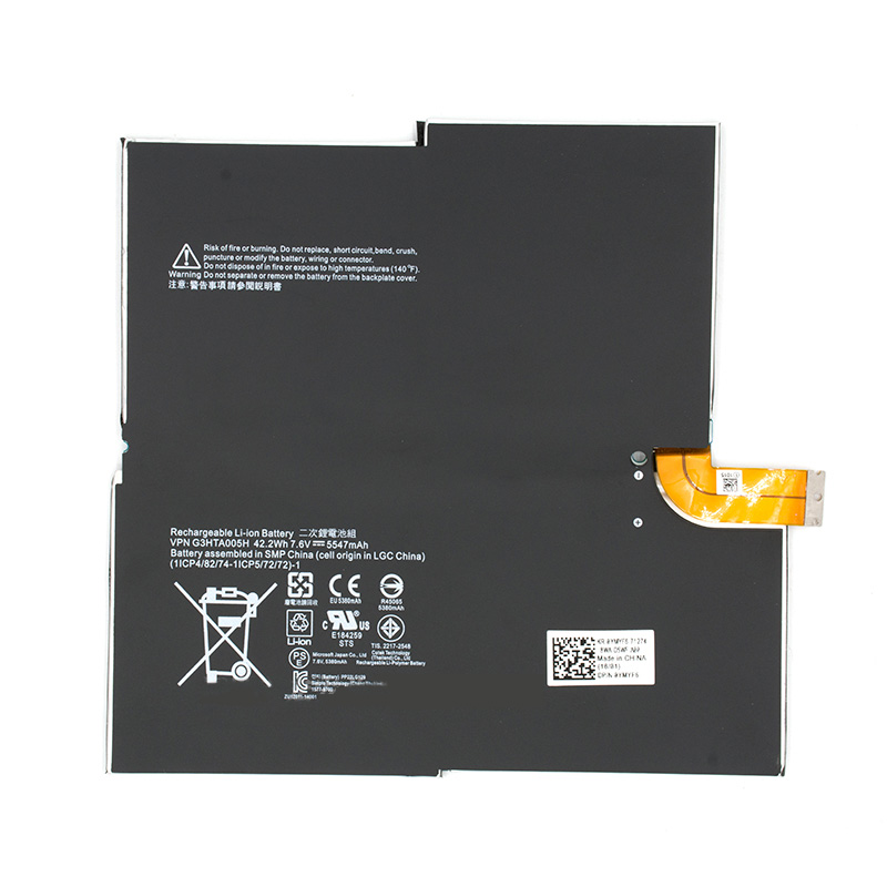 Original Batterier Microsoft 1577-9700 X883815-010 5547mAh 42.2Wh