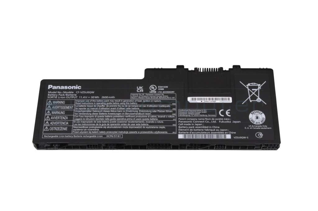 Original Batterier Panasonic CF-20 Mk1 Mk2 2600mAh 30Wh