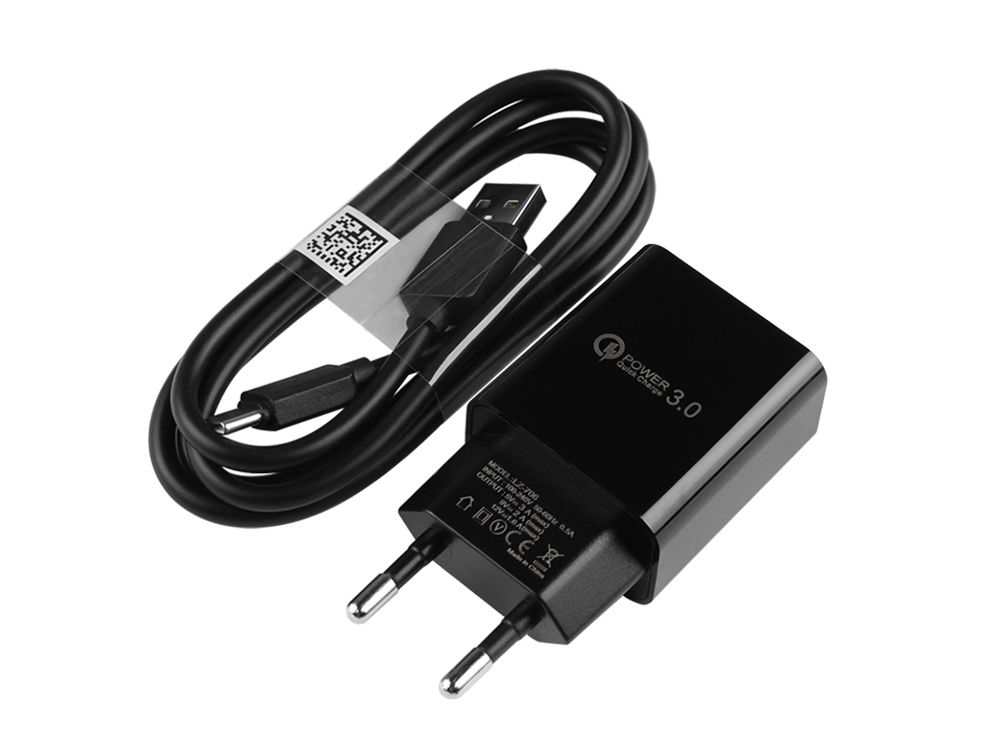 18W USB-C TYPE-C QC3.0 Adapter Laddare Samsung Galaxy Tab Active 2 SM-T395