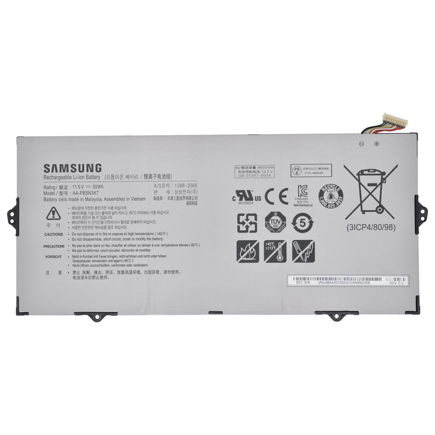 Original Batterier Samsung NP730XBE 4800mAh 55Wh - Klicka på bilden för att stänga