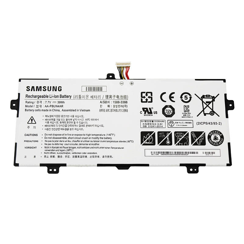 Original Batterier Samsung Notebook 9 900X5L 5120mAh 39Wh