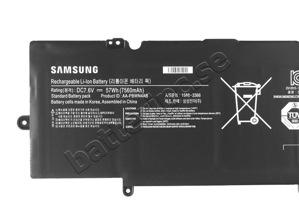 57Whr Samsung NP730U3E Original Batterier