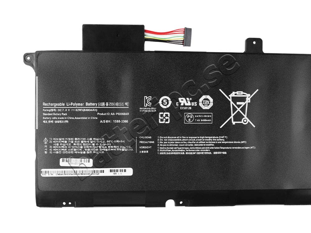 Batterier Samsung NP900X4D-A02CN 62Whr