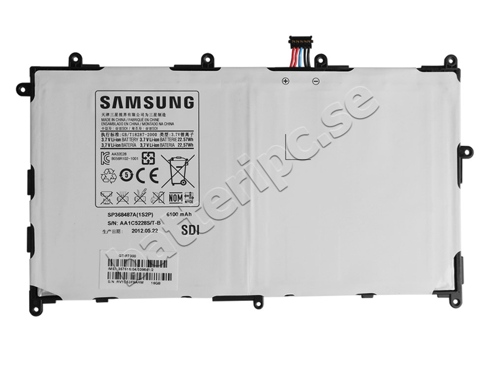 Original 6100mAh Batterier Samsung GT-P7300FKATUR GT-P7300FKEXEU