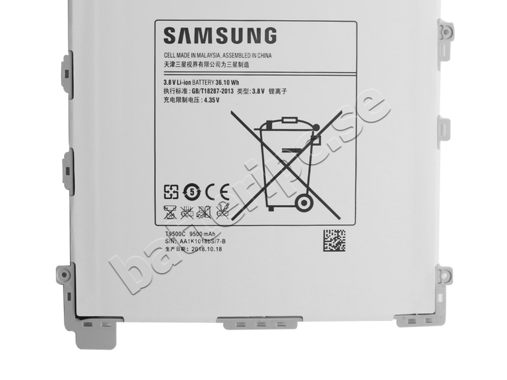 Original 9500mAh Batterier Samsung SM-P9000ZKVXAR SM-P905VZKAVZW