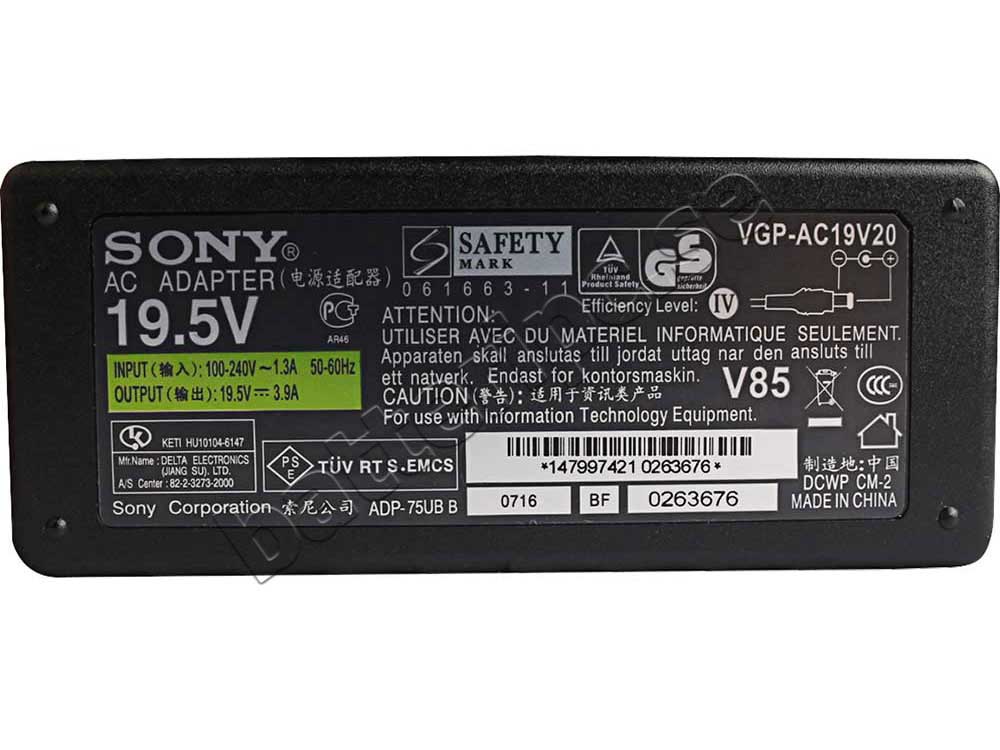 Adapter Laddare Original Sony Vaio SVE141D12T 75W + Kabel