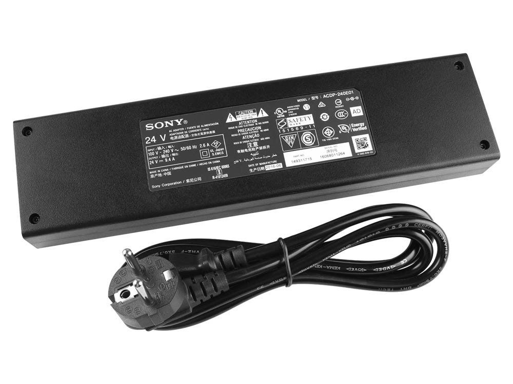 Original 240W AC Adapter Laddare Sony KD-55X9400E KD55X9400E + Kabel