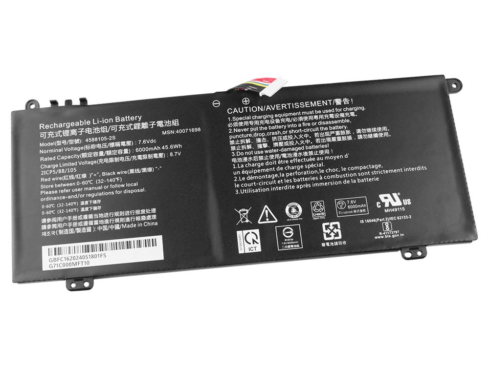 Batterier Toshiba Dynabook Satellite Proffs C40-H-101 A1PYS36E112J 6000mAh 45.6Wh