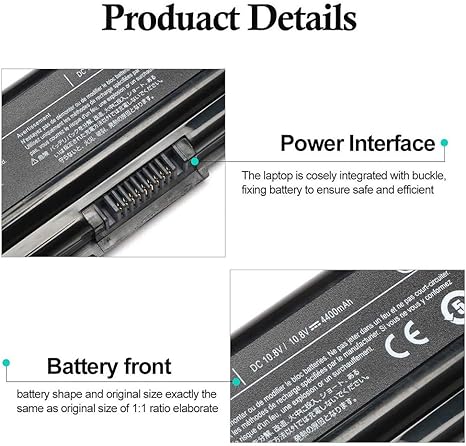 Batterier Toshiba PA3535U-1BRS PA3682U-1BRS 4400mAh 48Wh