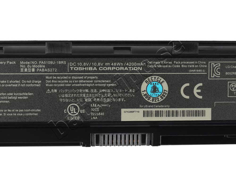 48Whr Original Batterier Toshiba Satellite C70-BBT2N11 C70-BST2NX1