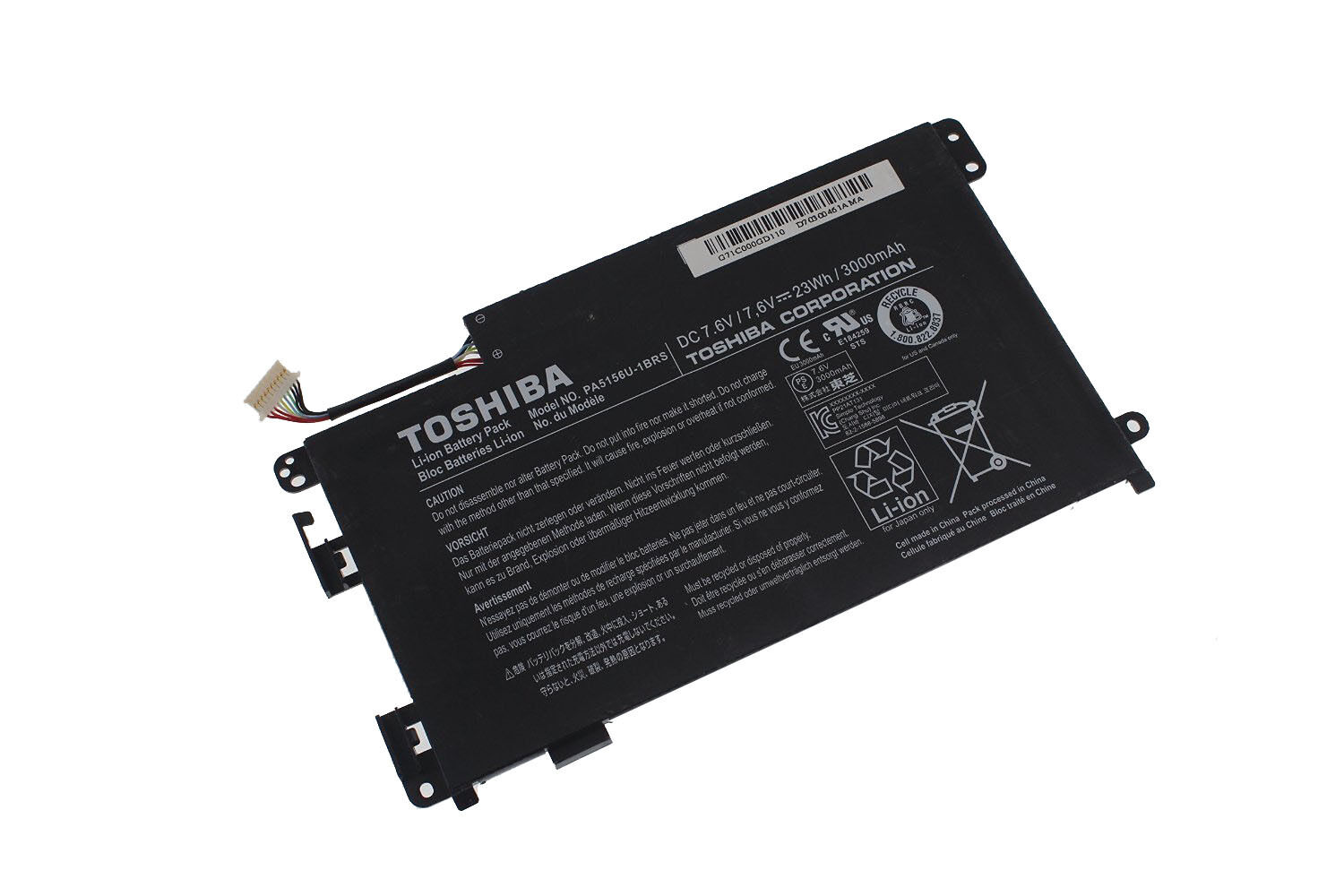 Original 3000mAh 23Wh Batterier Toshiba P000577240