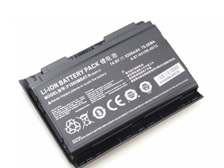 Batterier Original Clevo 6-87-X510S 5200mAh 76.96Whr