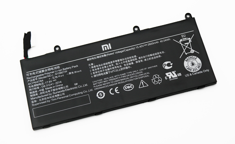 Original Batterier Xiaomi MI Ruby 15.6 2600mAh 40Wh